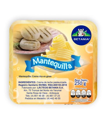 MANTEQUILLA BETANIA BR X 250GR