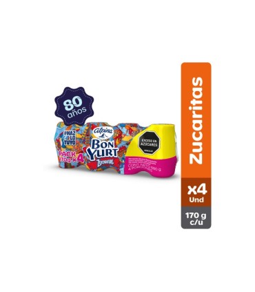 BONYURT ALPINA CON ZUCARITA PACK 4U X 170GR