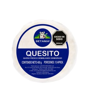 QUESITO BETANIA REDONDO X 400GR