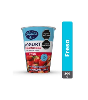 YOGURT ALPINA DESLACTOSADO FRESA X 200GR