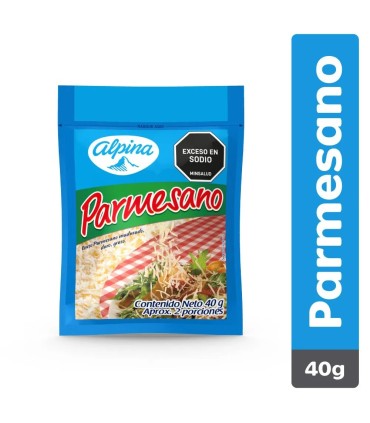 QUESO ALPINA PARMESANO RALLADO X 40GR