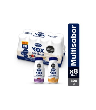 YOGURT ALPINA YOX MELOCOTON MULTIFRUTA 8U X 100GR