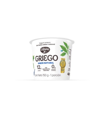 YOGURT ALPINA GRIEGO SIN AZUCAR X 150GR