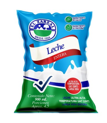 LECHE EL ZARZAL ENTERA UHT X 900ML