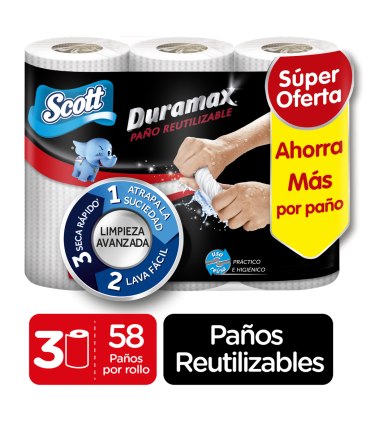 OFERTA TOALLA COCINA SCOTT DURAMAX 3D X 3U