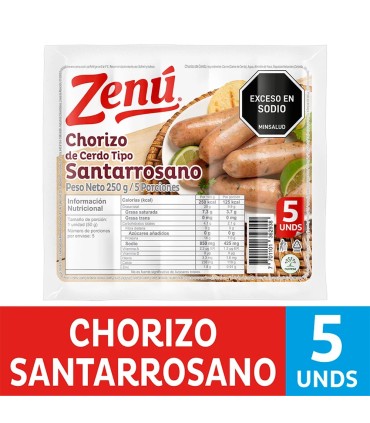CHORIZO ZENU SANTARROSANO X 250GR