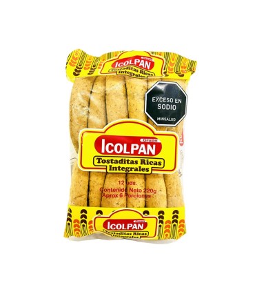 TOSTADA INTEGRAL ICOLPAN BOLSA X 220GR