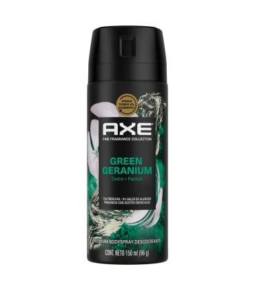 DESODORANTE AXE GREEN GERANI AEROSOL X 150ML