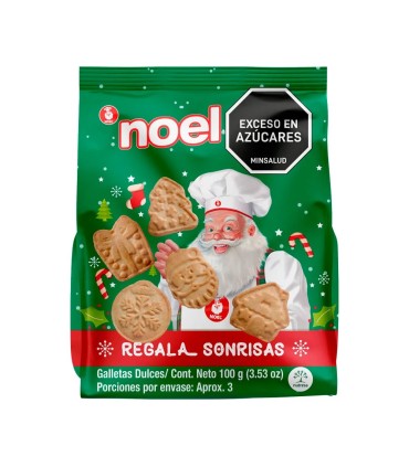 GALLETA NAVIDAD NOEL BOLSA X 100GR