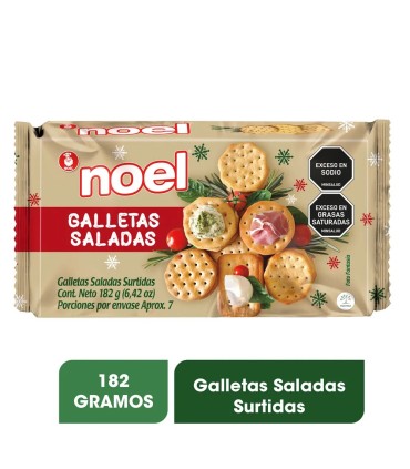 GALLETA NAVIDAD NOEL SALADAS X 182GR