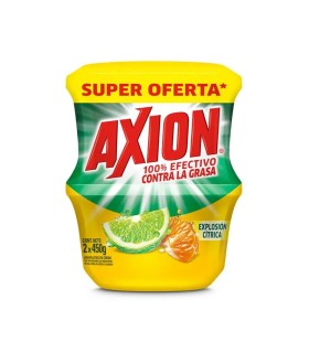 LAVAPLATOS AXION CREMA EXPLOSION CITRICA 2UDS x 450GR