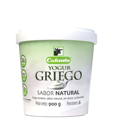 YOGURT COLANTA GRIEGO NATURAL X 900GR