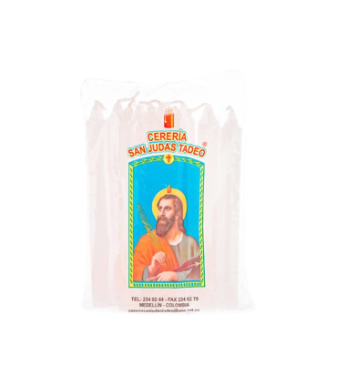 VELA MEDIANA BLANCA SAN JUDAS X 10UDS