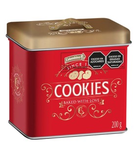 GALLETA NAVIDAD COOKIES COLOMBINA TARRO X 200GR