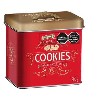 GALLETA NAVIDAD COOKIES COLOMBINA TARRO X 200GR