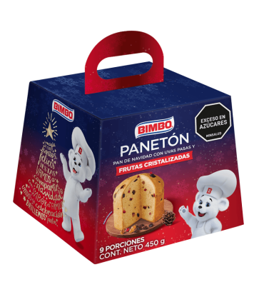 PANETON BIMBO FRUTAS CRISTALIZADAS X 450GR