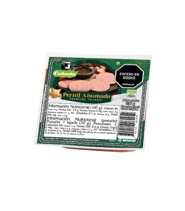 PERNIL DE CERDO AHUMADO COLANTA TAJADO X 250GR