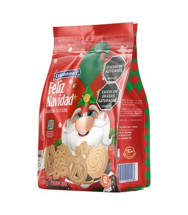 GALLETA FELIZ NAVIDAD COLOMBINA BOLSA X 450GR