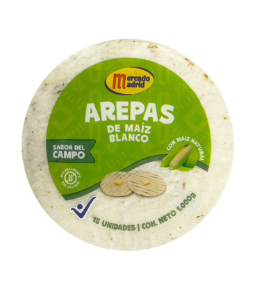 AREPA TELA BLANCA MADRID BOLSA 15UDS x 1000GR