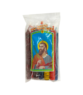 VELA SAN JUDAS COLOR PEQUEÑA PAQUETE X 10UDS