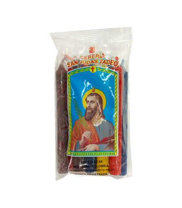 VELA SAN JUDAS COLOR PEQUEÑA PAQUETE X 10UDS