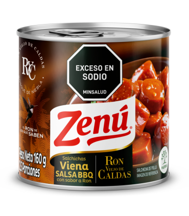 SALCHICHA VIENA BBQ RON ZENU LATA X 150GR