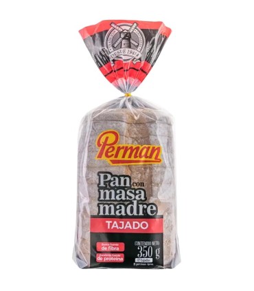 PAN TAJADO PERMAN CON MASA MADRE X 350GR