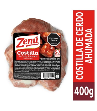 COSTILLA AHUMADA ZENU X 400GR