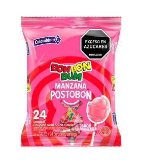 BON BON BUM MANZANA 24U X 432GR
