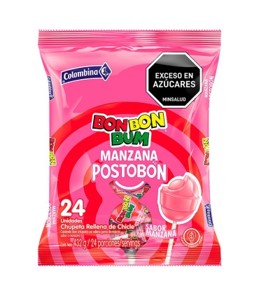 BON BON BUM MANZANA 24U X 432GR