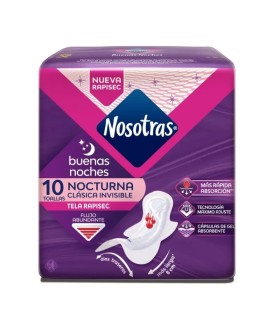 TOALLA NOSOTRAS BUENAS NOCHES INVISIBLE RAPIGEL X 10U