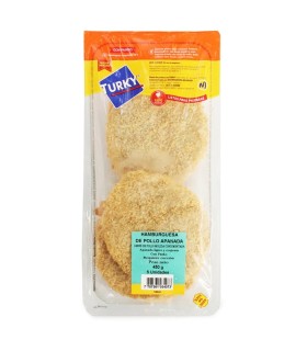 HAMBURGUESA TURKY POLLO APANADO X 450GR
