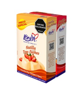 OFERTA NATILLA TRES LECHES + NATILLA DE AREQUIPE KONFYT X 240GR