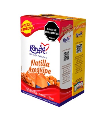 OFERTA NATILLA DE AREQUIPE + MEZCLA DE BUÑUELOS KONFYT X 300GR