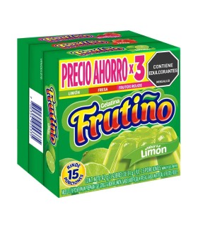 OFERTA GELATINA FRUTINO TRIPACK LIMON/FRESA/FRUTOS ROJOSx42 GRAMOS