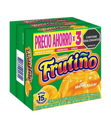 OFERTA GELATINA FRUTINO TRIPACK MANGO/FRAMBUESA/CEREZAx42 GRAMOS