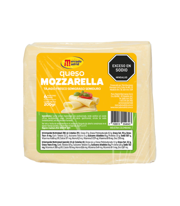 QUESO MOZZARELLA MADRID TAJADO X 200GR