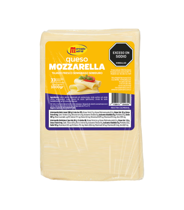 QUESO MOZZARELLA MADRID TAJADO x 1000GR