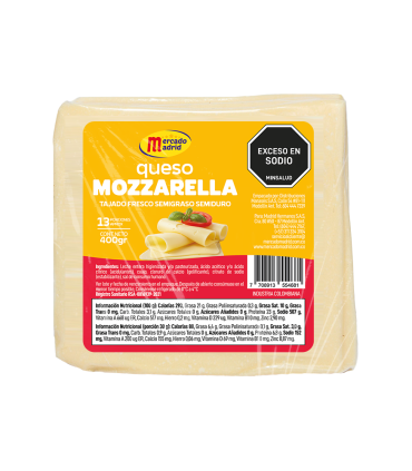 QUESO MOZZARELLA MADRID TAJADO x 400GR