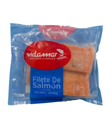 FILETE DE SALMON VIDAMAR BOLSA 450GRAMOS X UNIDAD