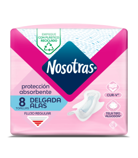 TOALLA NOSOTRAS DELGADAS X 8UDS