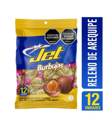 CHOCOLATINA JET BURBUJAS BOLSA 12 UDS x141,6 GR