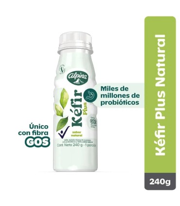 KEFIR ALPINA NATURAL BOTELLA x 240 GR