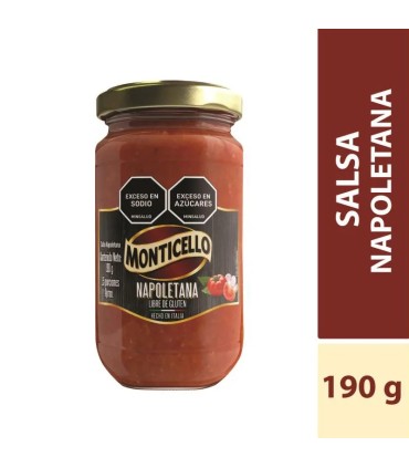 SALSA NAPOLITANA MONTICELLO FRASCO X 190GR