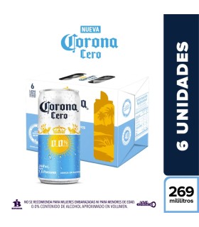 CERVEZA CORONA CERO SIXPACK LATA X 269ML