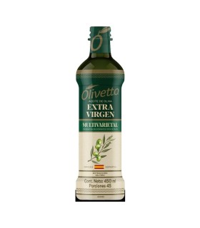 ACEITE DE OLIVA OLIVETTO MULTIVARIELTAL FRASCOx450 MILILITROS