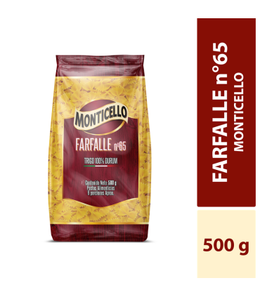 PASTA MONTICELLO FARFALLE BOLSA X 500GR