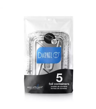 MOLDE ALUMINIO DARNEL 24OZ PAQUETE x 5UDS