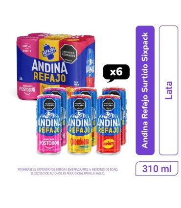 REFAJO ANDINA MIX SIXPACK LATA X 310ML