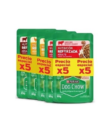 DOG CHOW POUCHE SURTIDO 5UDS x 85GR